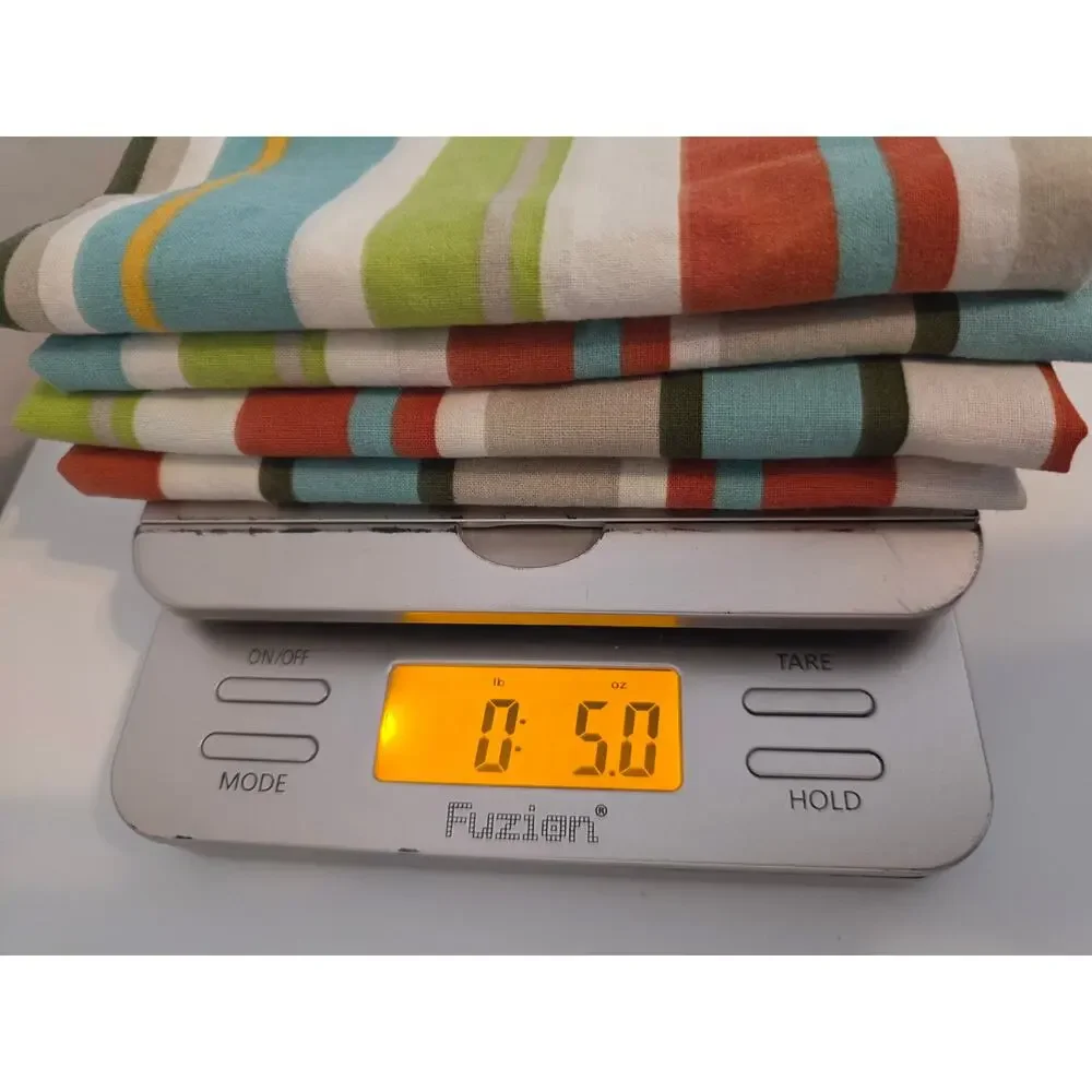WORLD MARKET Cotton Multicolor Stripe Dinner Napkin Set of 4 *See photo